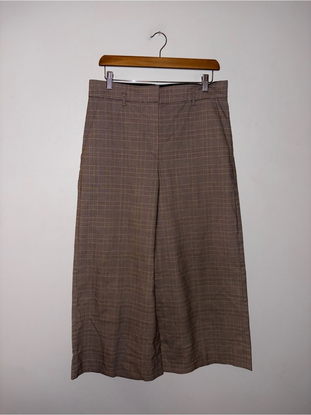 Ann Taylor | Brown Plaid Wide Leg Pants